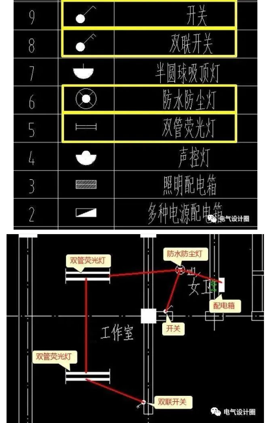 怎么看照明系统图和照明平面图?