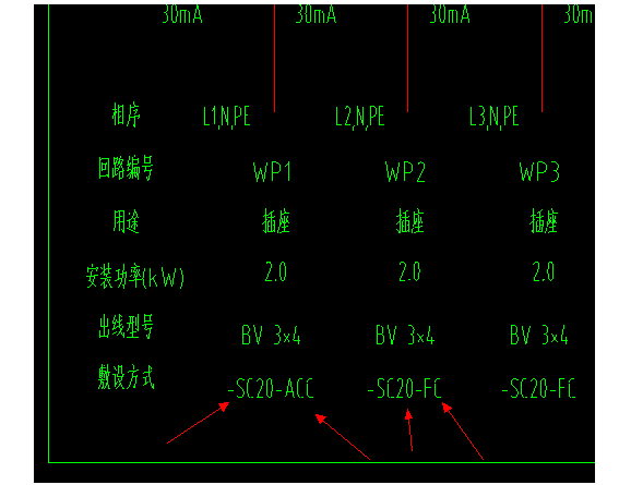 怎么从图纸中知道水电安装是明装或者暗装？