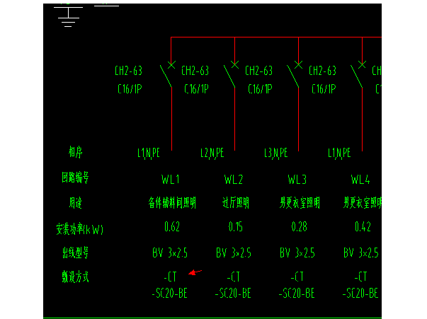 怎么从图纸中知道水电安装是明装或者暗装？